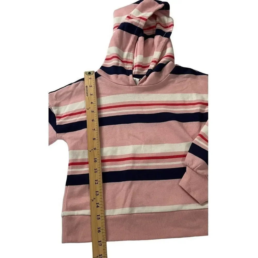 1901‎ Girls Striped Blouson Sleeves Hoodie Sweatshirt Size Small 7/8